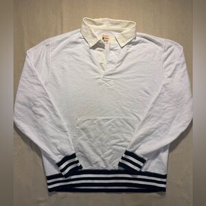 Champion White Sweatshirt with Black Stripes